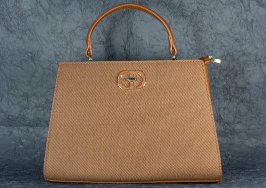 Arsali Brown Textured Handbag -Effortless Elegance, Everyday Versatility