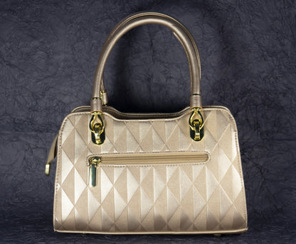 Elegant Gold Textured Handbag Set  Premium 2 Piece Combo